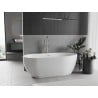 Mexen Eos freistehende Badewanne 150 x 75 cm, weiß, Überlauf gebürstetes Nickel - 52471507500-97