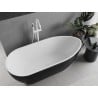 Mexen Eos freistehende Badewanne 150 x 75 cm, weiß/schwarz, Überlauf weiß - 52471507575-20