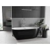 Mexen Eos freistehende Badewanne 170 x 75 cm, weiß/schwarz, Überlauf chrom - 52471707575-01