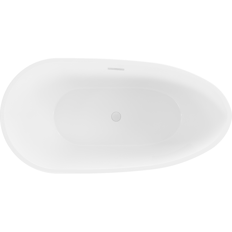 Mexen Eos freistehende Badewanne 170 x 75 cm, weiß/schwarz, Überlauf weiß - 52471707575-20