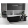 Mexen Eos freistehende Badewanne 150 x 75 cm, weiß/schwarz, Überlauf weiß - 52471507575-20