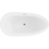 Mexen Eos freistehende Badewanne 170 x 75 cm, weiß/schwarz, Überlauf chrom - 52471707575-01