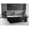 Mexen Eos freistehende Badewanne 150 x 75 cm, weiß/schwarz, schwarze Überlauf - 52471507575-70