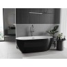 Mexen Eos freistehende Badewanne 170 x 75 cm, weiß/schwarz, Überlauf Gun Metal - 52471707575-95