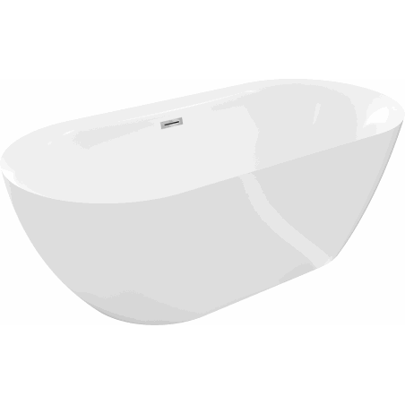 Mexen Roxy freistehende Badewanne 170 x 80 cm, weiß, Überlauf chrom - 51201708000-01