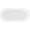 Mexen Roxy freistehende Badewanne 170 x 80 cm, weiß, Überlauf weiß - 51201708000-20