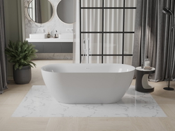 Mexen Roxy freistehende Badewanne 170 x 80 cm, weiß, Überlauf weiß - 51201708000-20