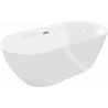 Mexen Roxy freistehende Wanne 170 x 80 cm, weiß, Überlauf gold - 51201708000-50