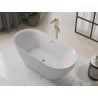 Mexen Roxy freistehende Wanne 170 x 80 cm, weiß, Überlauf gold - 51201708000-50
