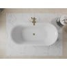 Mexen Roxy freistehende Wanne 170 x 80 cm, weiß, Überlauf gold - 51201708000-50
