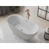 Mexen Roxy freistehende Badewanne 170 x 80 cm, weiß, Überlauf Roségold - 51201708000-60
