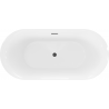 Mexen Roxy freistehende Badewanne 170 x 80 cm, weiß, schwarzer Überlauf - 51201708000-70