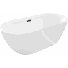 Mexen Roxy freistehende Badewanne 170 x 80 cm, weiß, schwarzer Überlauf - 51201708000-70