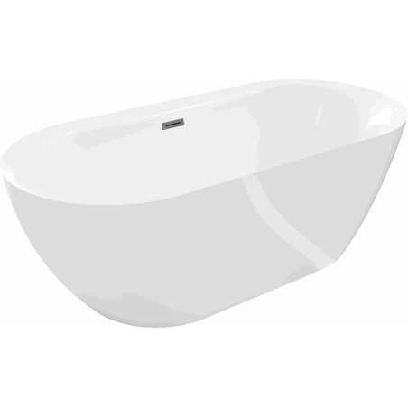 Mexen Roxy freistehende Badewanne 170 x 80 cm, weiß, Gun Metal Überlauf - 51201708000-95