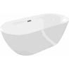 Mexen Roxy freistehende Badewanne 170 x 80 cm, weiß, Gun Metal Überlauf - 51201708000-95