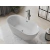 Mexen Roxy freistehende Badewanne 170 x 80 cm, weiß, Gun Metal Überlauf - 51201708000-95
