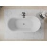 Mexen Roxy freistehende Badewanne 170 x 80 cm, weiß, Gun Metal Überlauf - 51201708000-95