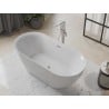 Mexen Roxy freistehende Badewanne 170 x 80 cm, weiß, Überlauf gebürstetes Nickel - 51201708000-97