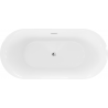 Mexen Roxy freistehende Badewanne 170 x 80 cm, weiß/schwarz, Überlauf Chrom - 51201708075-01