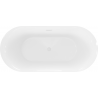 Mexen Roxy freistehende Badewanne 170 x 80 cm, weiß/schwarz, Überlauf weiß - 51201708075-20