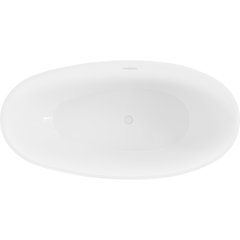 Mexen Bilbao freistehende Badewanne 180 x 90 cm, weiß, Überlauf weiß - 51311809000-20