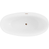 Mexen Bilbao freistehende Badewanne 180 x 90 cm, weiß, Überlauf roségold - 51311809000-60