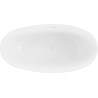 Mexen Bilbao freistehende Badewanne 180 x 90 cm, weiß/schwarz, weißer Überlauf - 51311809075-20