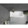 Mexen Next Badewannenabtrennung 1-flügelig 60 x 150 cm, transparent, gebürstetes Gold - 895-060-000-00-00-55