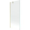 Mexen Next Duschwand 1-flügelig 80 x 150 cm, transparent, gebürstet gold - 895-080-000-00-00-55