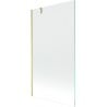 Mexen Next Badewannenabtrennung 1-flügelig 100 x 150 cm, transparent, gebürstet gold - 895-100-000-00-00-55