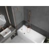 Mexen Next Badewannenabtrennung 1-flügelig 50 x 150 cm, transparent, gebürstetes Kupfer - 895-050-000-00-00-65