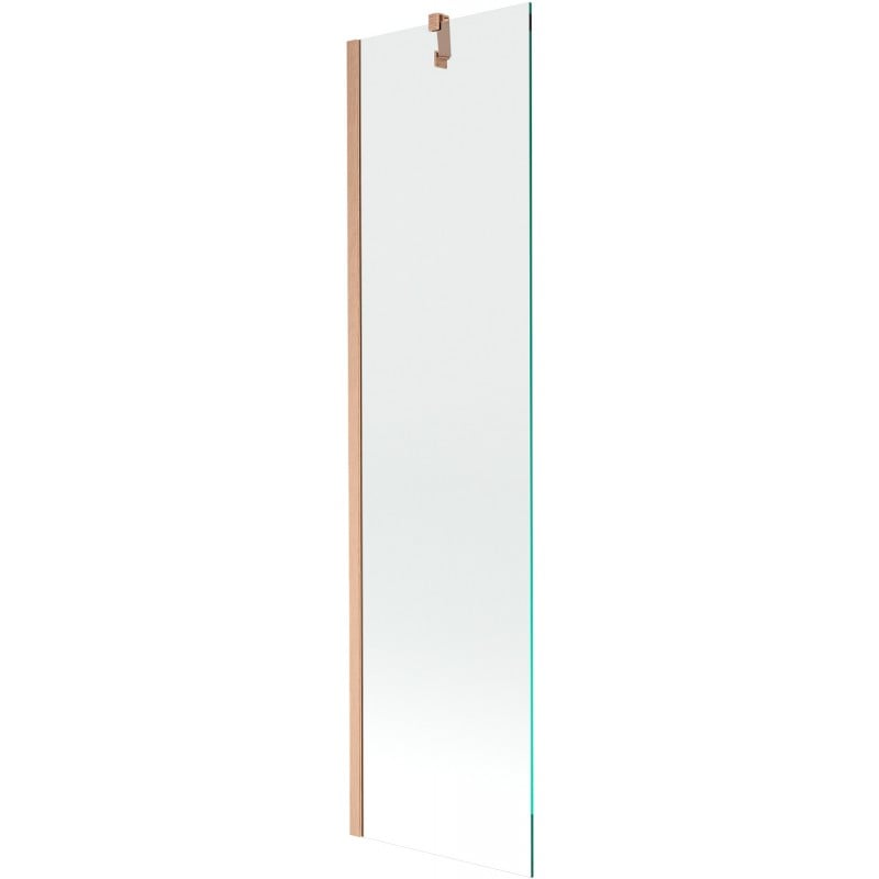 Mexen Next Badewannenabtrennung 1-flügelig 50 x 150 cm, transparent, gebürstetes Kupfer - 895-050-000-00-00-65
