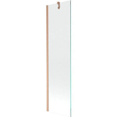Mexen Next Badewannenabtrennung 1-flügelig 50 x 150 cm, transparent, gebürstetes Kupfer - 895-050-000-00-00-65
