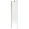 Mexen Next Badewannenabtrennung 1-flügelig 50 x 150 cm, transparent, gebürstetes Kupfer - 895-050-000-00-00-65