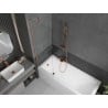 Mexen Next Badewannenabtrennung 1-flügelig 60 x 150 cm, transparent, gebürstetes Kupfer - 895-060-000-00-00-65