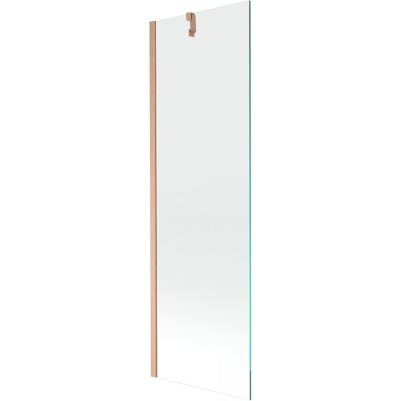 Mexen Next Badewannenabtrennung 1-flügelig 60 x 150 cm, transparent, gebürstetes Kupfer - 895-060-000-00-00-65