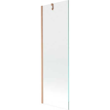 Mexen Next Badewannenabtrennung 1-flügelig 60 x 150 cm, transparent, gebürstetes Kupfer - 895-060-000-00-00-65