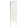 Mexen Next Badewannenabtrennung 1-flügelig 60 x 150 cm, transparent, gebürstetes Kupfer - 895-060-000-00-00-65