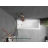Mexen Next Badewannenwand 1-flügelig 70 x 150 cm, transparent, gebürstetes Kupfer - 895-070-000-00-00-65