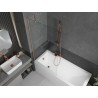 Mexen Next Badewannenwand 1-flügelig 90 x 150 cm, transparent, gebürstetes Kupfer - 895-090-000-00-00-65