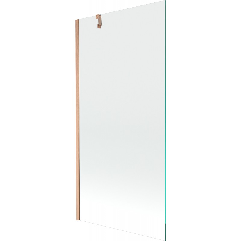 Mexen Next Badewannenwand 1-flügelig 90 x 150 cm, transparent, gebürstetes Kupfer - 895-090-000-00-00-65