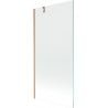 Mexen Next Badewannenwand 1-flügelig 90 x 150 cm, transparent, gebürstetes Kupfer - 895-090-000-00-00-65