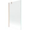 Mexen Next Wannenwand 1-flügelig 100 x 150 cm, transparent, gebürstetes Kupfer - 895-100-000-00-00-65