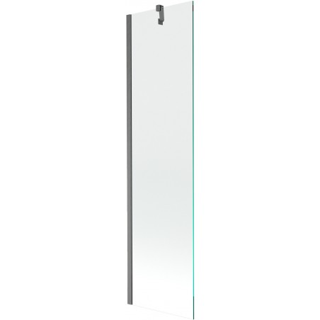 Mexen Next Badewannenfaltwand 1-flügelig 50 x 150 cm, transparent, gebürstet Gun Gray - 895-050-000-00-00-66