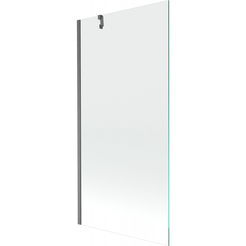 Mexen Next Badewannenfaltwand 1-flügelig 90 x 150 cm, transparent, gebürstetes Gun Grey - 895-090-000-00-00-66