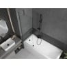 Mexen Next Badewannenabtrennung einteilig 60 x 150 cm, transparent, Gun Metal - 895-060-000-00-00-95