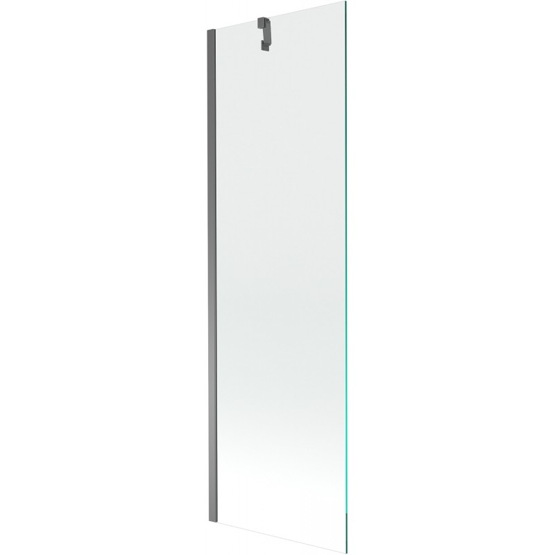 Mexen Next Badewannenabtrennung einteilig 60 x 150 cm, transparent, Gun Metal - 895-060-000-00-00-95