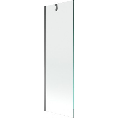Mexen Next Badewannenabtrennung einteilig 60 x 150 cm, transparent, Gun Metal - 895-060-000-00-00-95