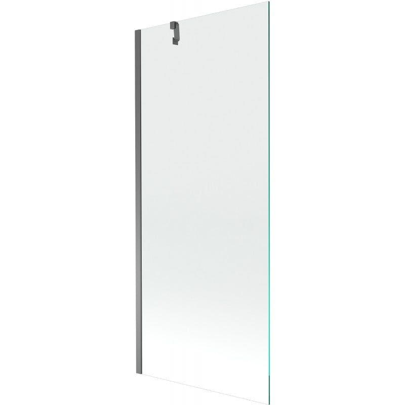 Mexen Next Badewannenabtrennung 1-flügelig 80 x 150 cm, transparent, Gun Metal - 895-080-000-00-00-95