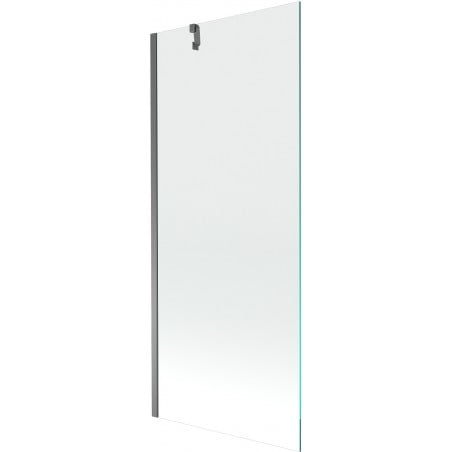 Mexen Next Badewannenabtrennung 1-flügelig 80 x 150 cm, transparent, Gun Metal - 895-080-000-00-00-95